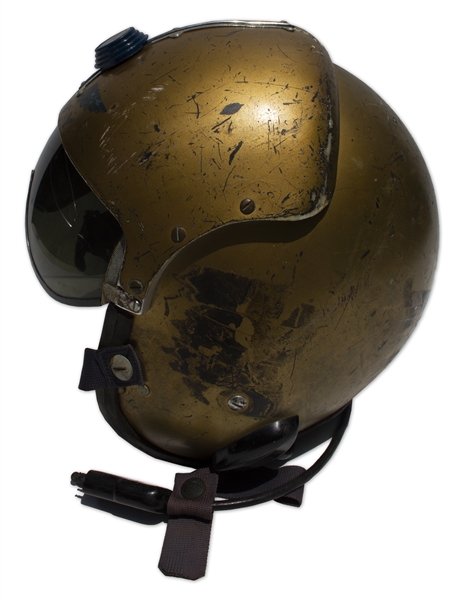 John Glenn's U.S. Navy Helmet Worn During Project Bullet -- The First Supersonic Transcontinental Flight Dubbed ''Faster Than a Bullet'' That Made Glenn a Celebrity & Led to His Selection in Mercury 7